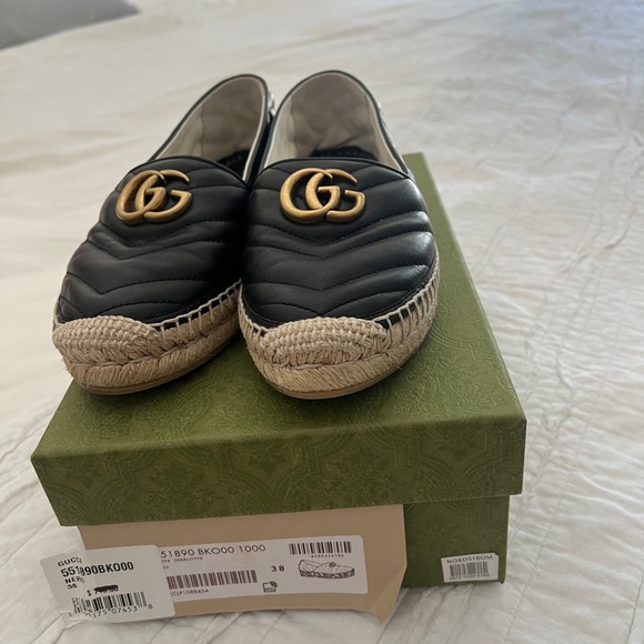 GUCCI LEATHER ESPADRILLE WITH DOUBLE G - Picture 4 of 8